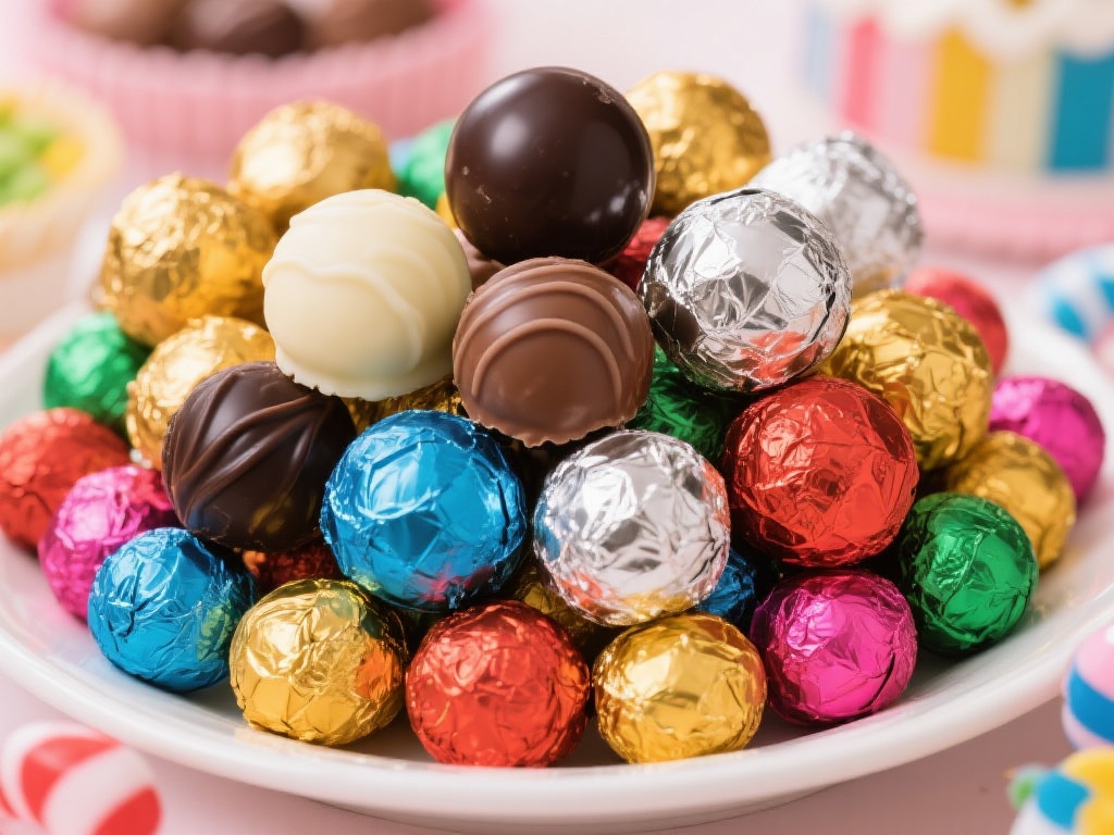 巧克力球不仅是视觉上的享受，它们色彩斑斓的外观也让