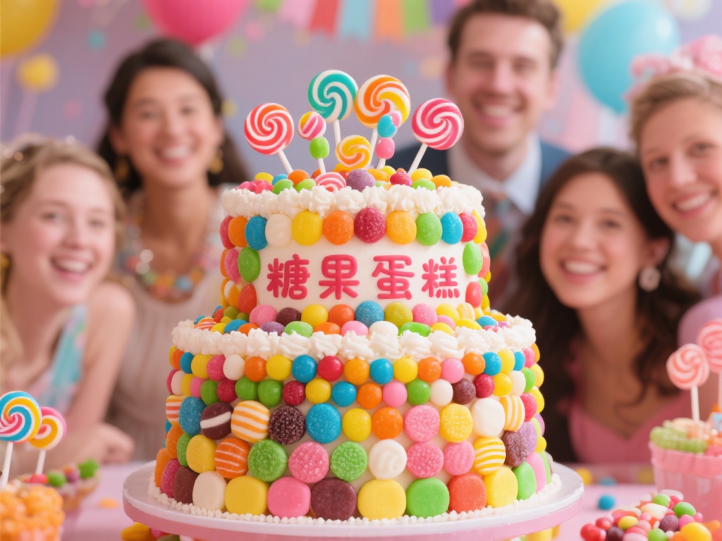 糖果派对的魅力之一在于其多样化的色彩和形状。这些糖