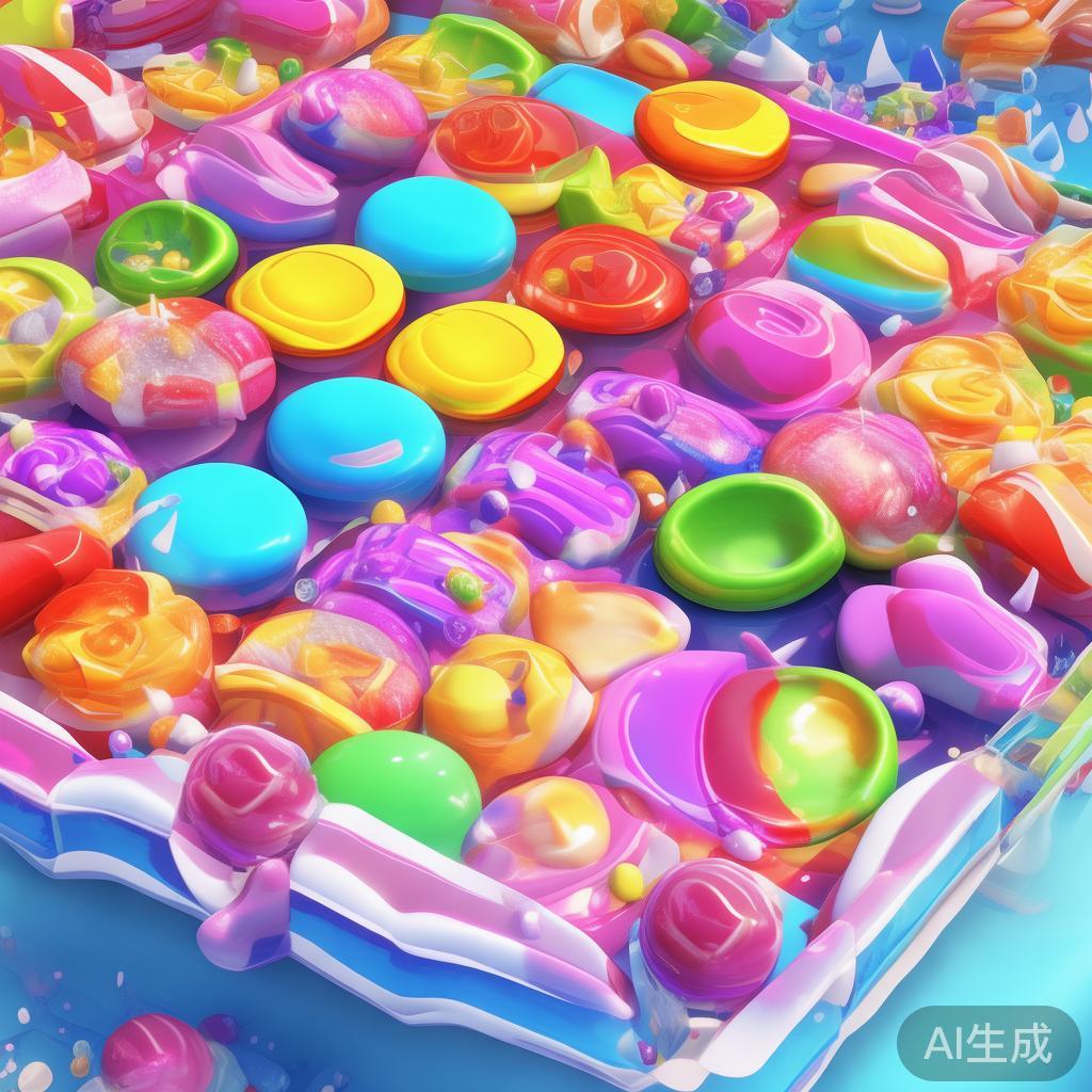 糖果派对第一层的布局较为固定，主要由不同颜色或形状